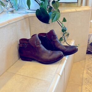 leather booties by Born